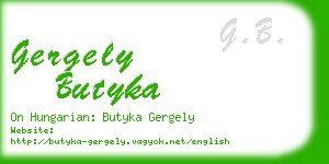 gergely butyka business card